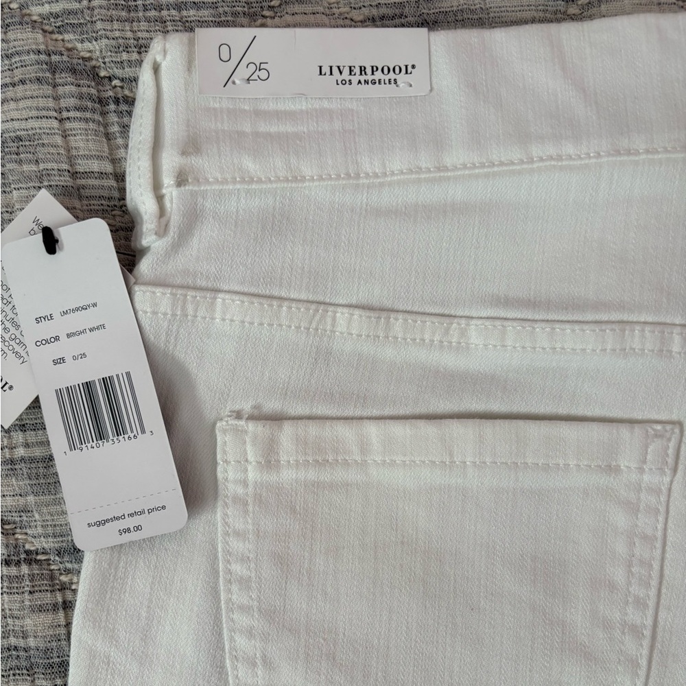 Liverpool The Crop Straight Leg Jeans Sz 0/25 | Liverpool The Crop White Jeans- - Picture 6 of 12